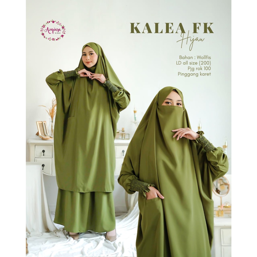 Kalea Gamis French Khimar Muslim Syari Fashion Muslim Wanita Original Produk By Qiara