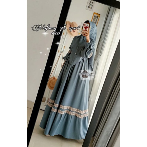 NAFFINA SET SYARI ORI ATHATA / GAMIS ITY CREPE