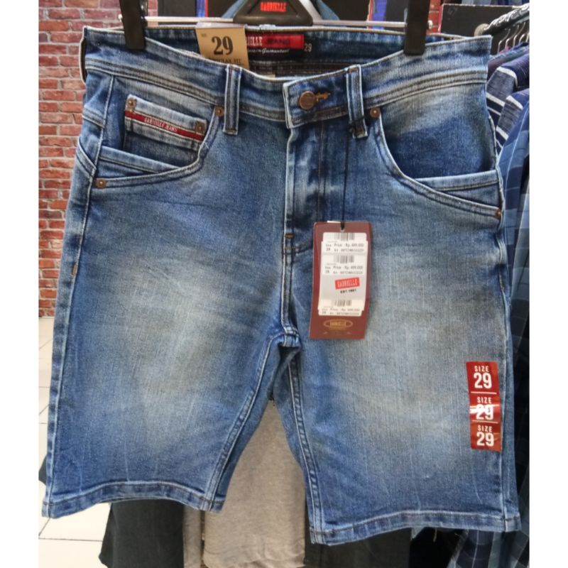 Gabrielle jeans original mens BBTC048V102229 Celana pendek jeans pria 5 pocket