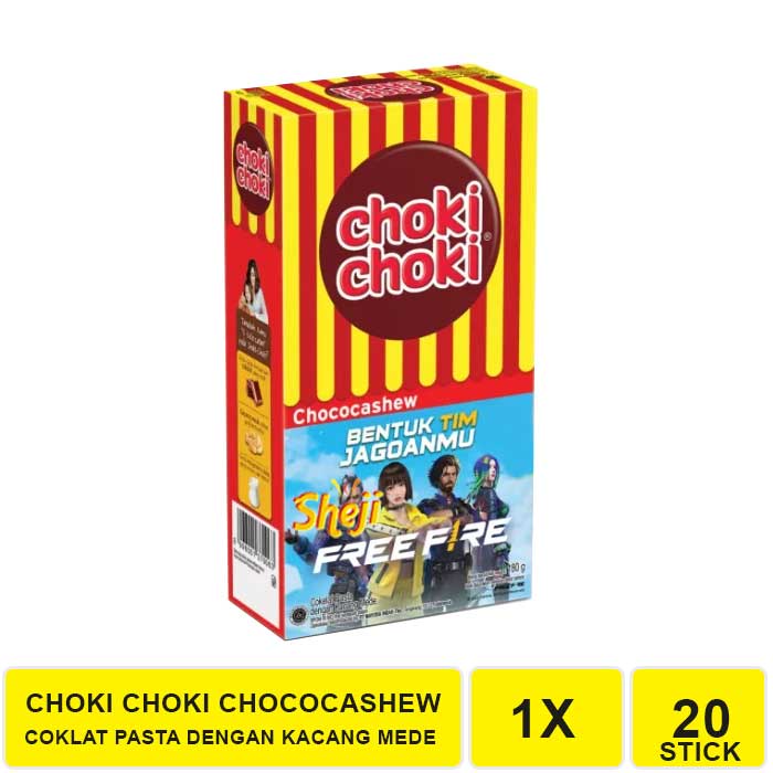 

CHOKI CHOKI CHOCOCASHEW 1 BOX (COKLAT DENGAN KACANG MEDE)