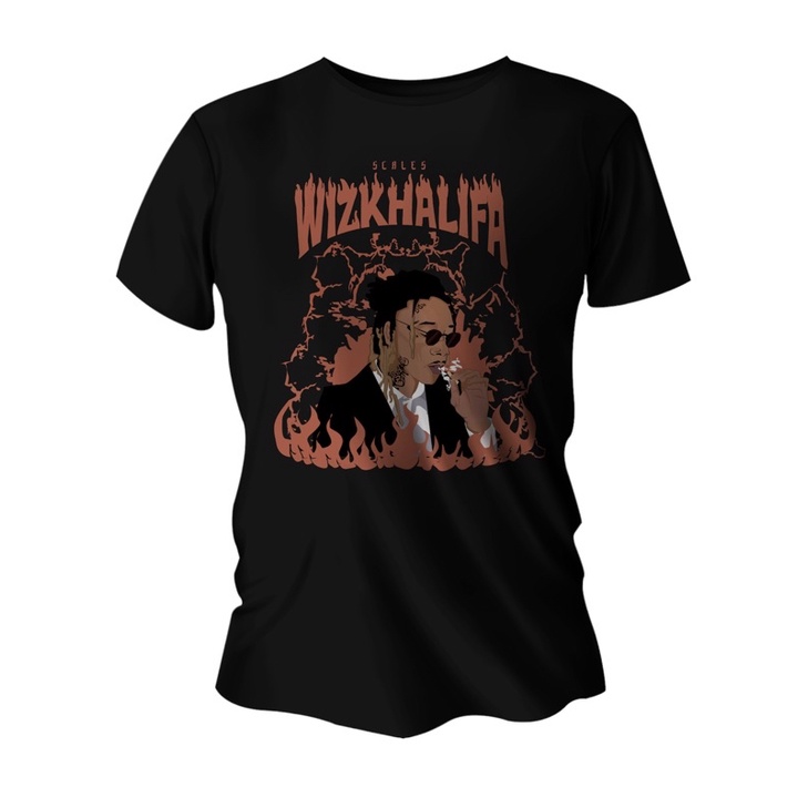 KAOS SCALES WIZ KHALIFA SMOKE - T-SHIRT SCALES WIZ KHALIFA SMOKE