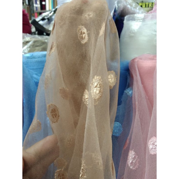 bahan/kain organza koin