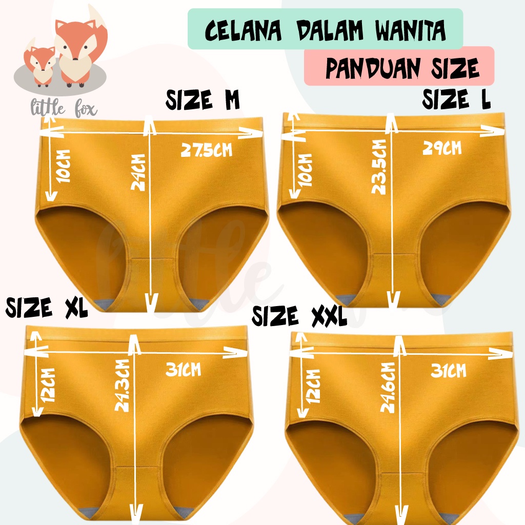 Celana Dalam Wanita Underwear Cewek Polos Sexy Gaya Korea Bahan Katun Pakaian Dalam CD Premium Panties Perempuan Korean Style