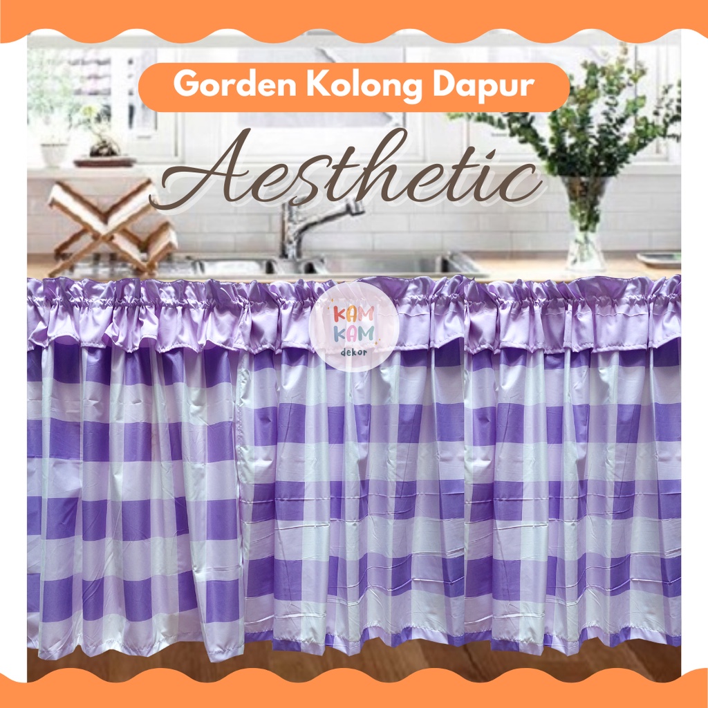 GORDEN KOLONG DAPUR KOTAK EMILY / HORDENG KOLONG DAPUR PASTEL / TIRAI DAPUR KOLONG MINIMALIS