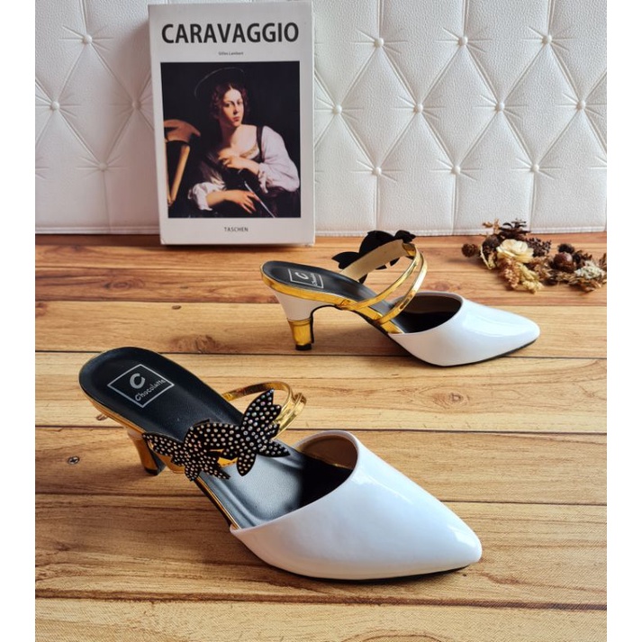 ABBUSHOES AG 14 haig hells mules kupu2 manik2 7cm