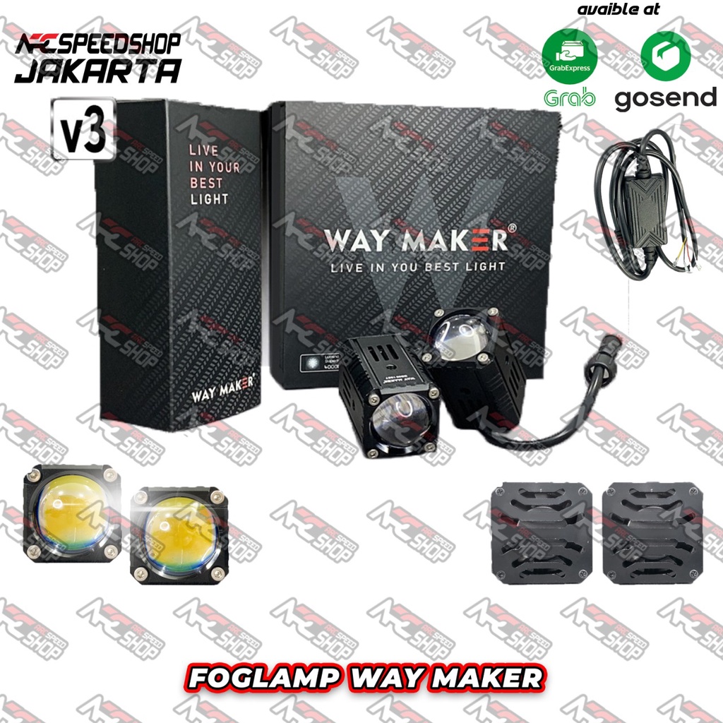 Lampu Foglamp Laser Tembak Way Maker Mini Driving Light
