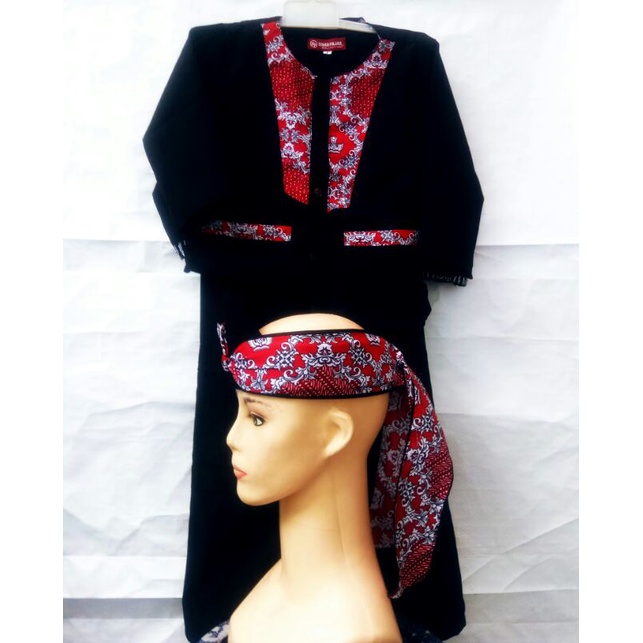 Jual real pict_Baju pangsi anak sekolah/stelan baju pangsi batik plus