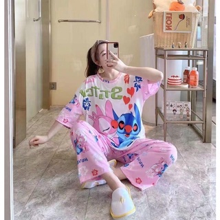 Piyama Import Super Jumbo Baju Tidur Jumbo Import Set Kekinian Lengan Pendek Celana Panjang CP