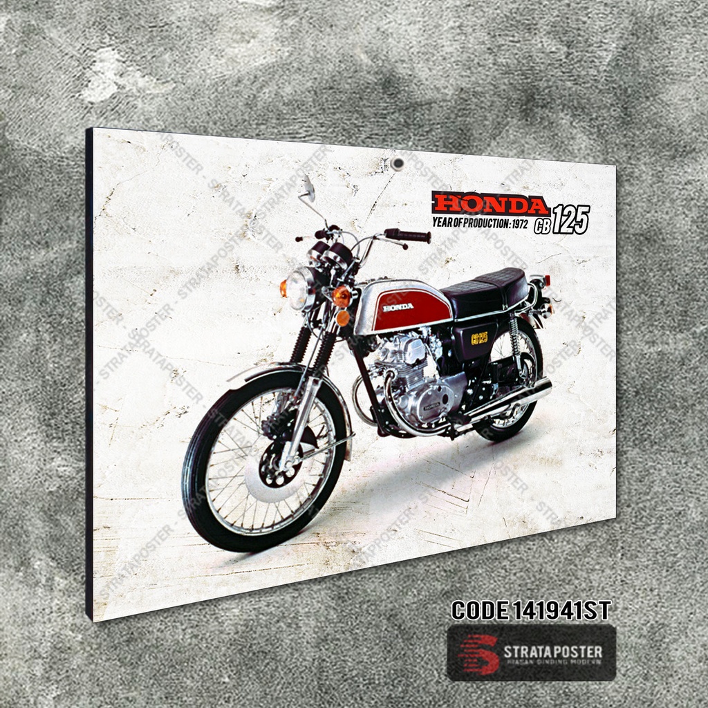 Poster motor honda cb Hiasan dinding otomotif Dekorasi ruangan Wall decor