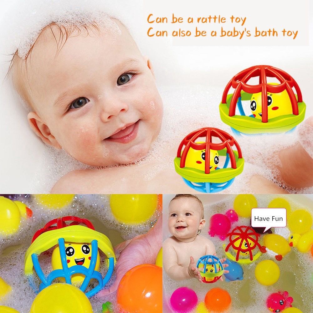 Mainan Bayi Edukasi Kerincingan ball Atau Baby Teether ball Gigitan Bayi BPA Free / BIC