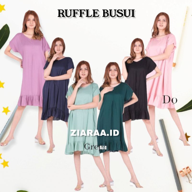 Daster Viral Ruffle Busui /Daster Polos Ruffle Busui /Daster Busui Jumbo