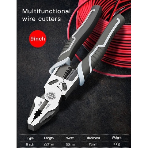 AIRAJ Multipurpose Wire Cutters Tang Pemotong Kabel Multifungsi 9 inch