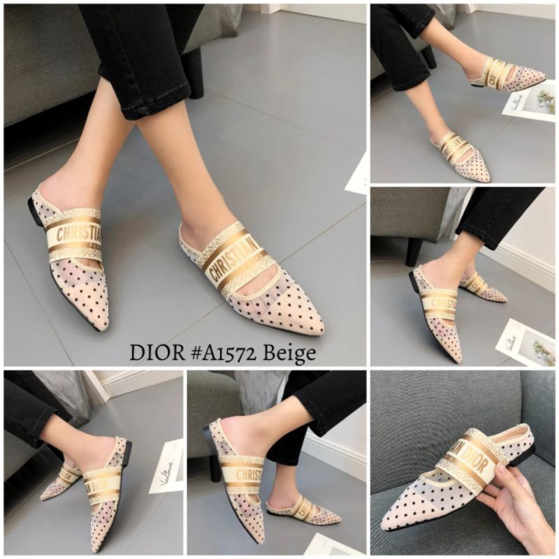 RECOMMEND FLAT SHOES SLOP BROKAT #A1572