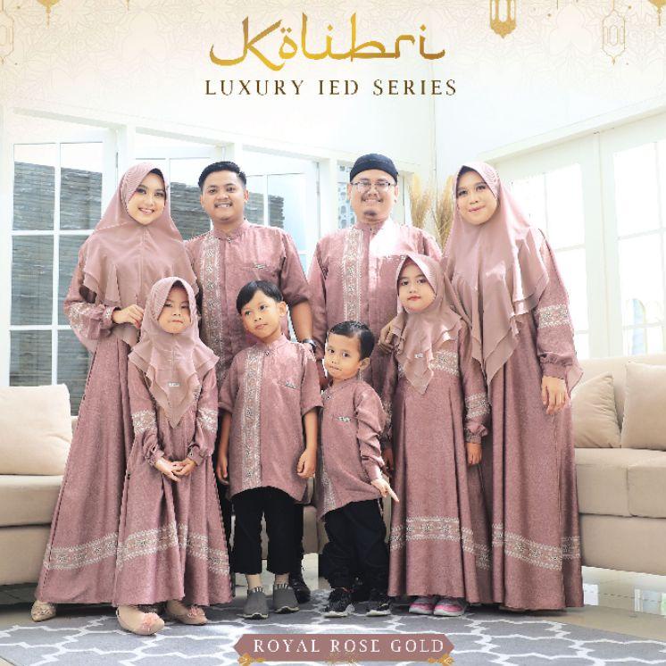 Stok Terbaru New Kolibri Luxury Adha Series WNJ | Set Couple Gamis dan Koko Family | Gamis dan Koko 