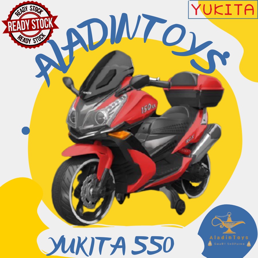 Mainan MOTOR AKI RCX YUKITA 550 (BAN KARET)