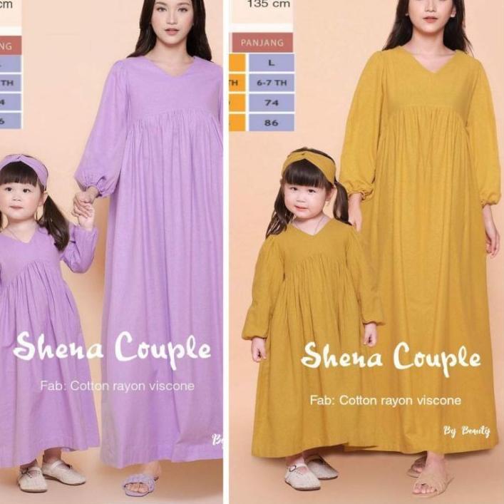 ㄳ Baju Couple Ibu Dan Anak Polos Shena Couple/Baju Ibu Dan Anak TERBARU 3985 ♛