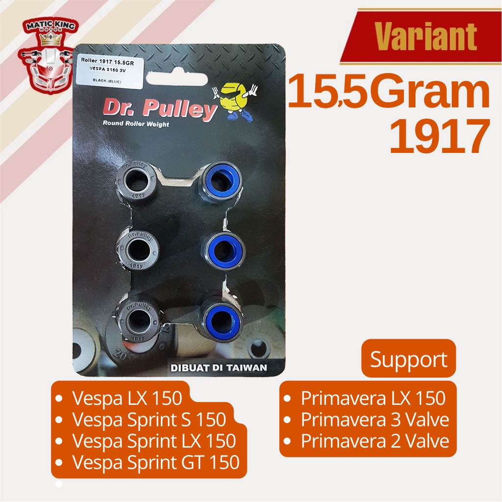 Roller motor matic Sprint LX Primavera iget 150 S150 3V DR PULLEY 8 gr sd 15,5 gr tipe 1917