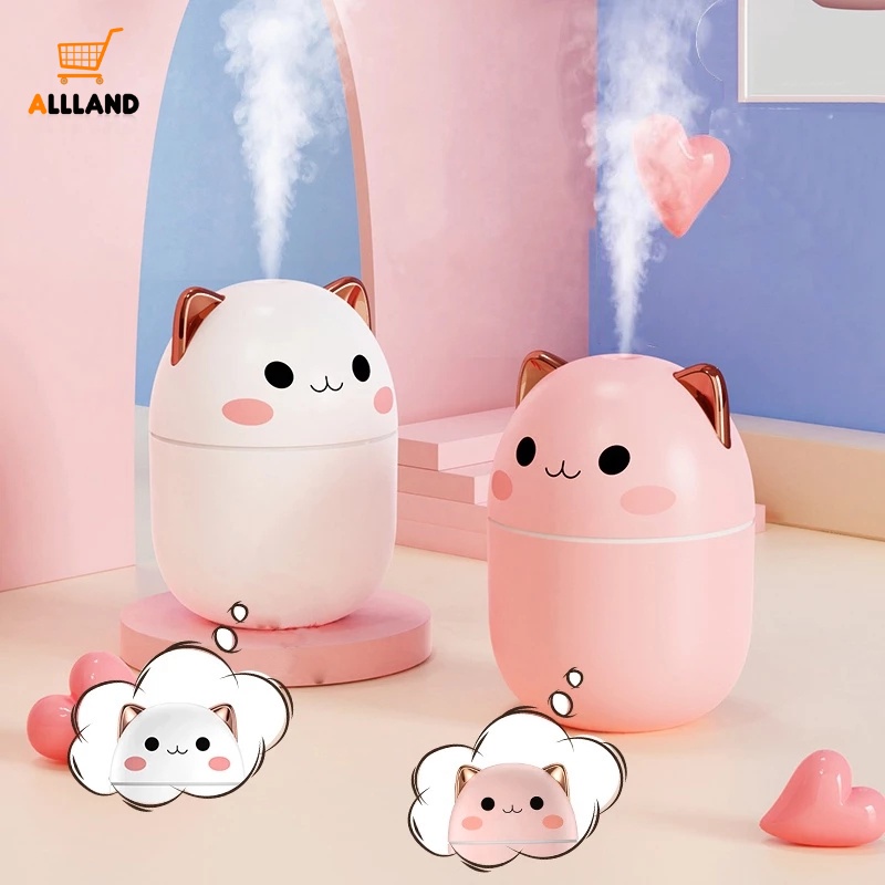 Humidifier Diffuser Minyak Esensial Aromaterapi Bentuk Hewan Peliharaan Dengan 2 Mode Usb Rechargeable