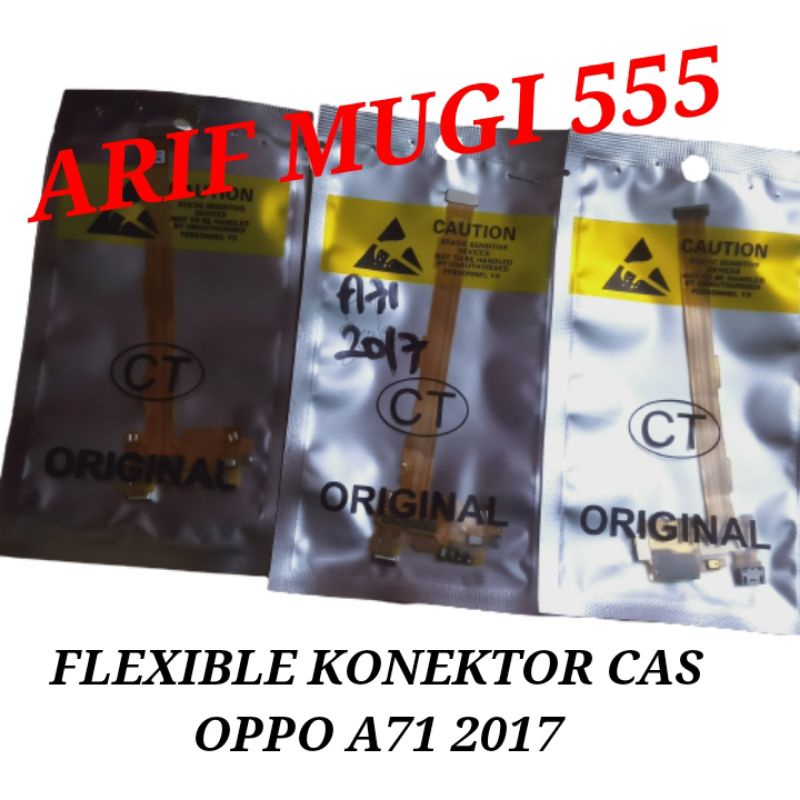 FLEXIBLE CAS KONEKTOR CONEKTOR CHARGER OPPO A71 2017 PLUG IN MIC ORIGINAL