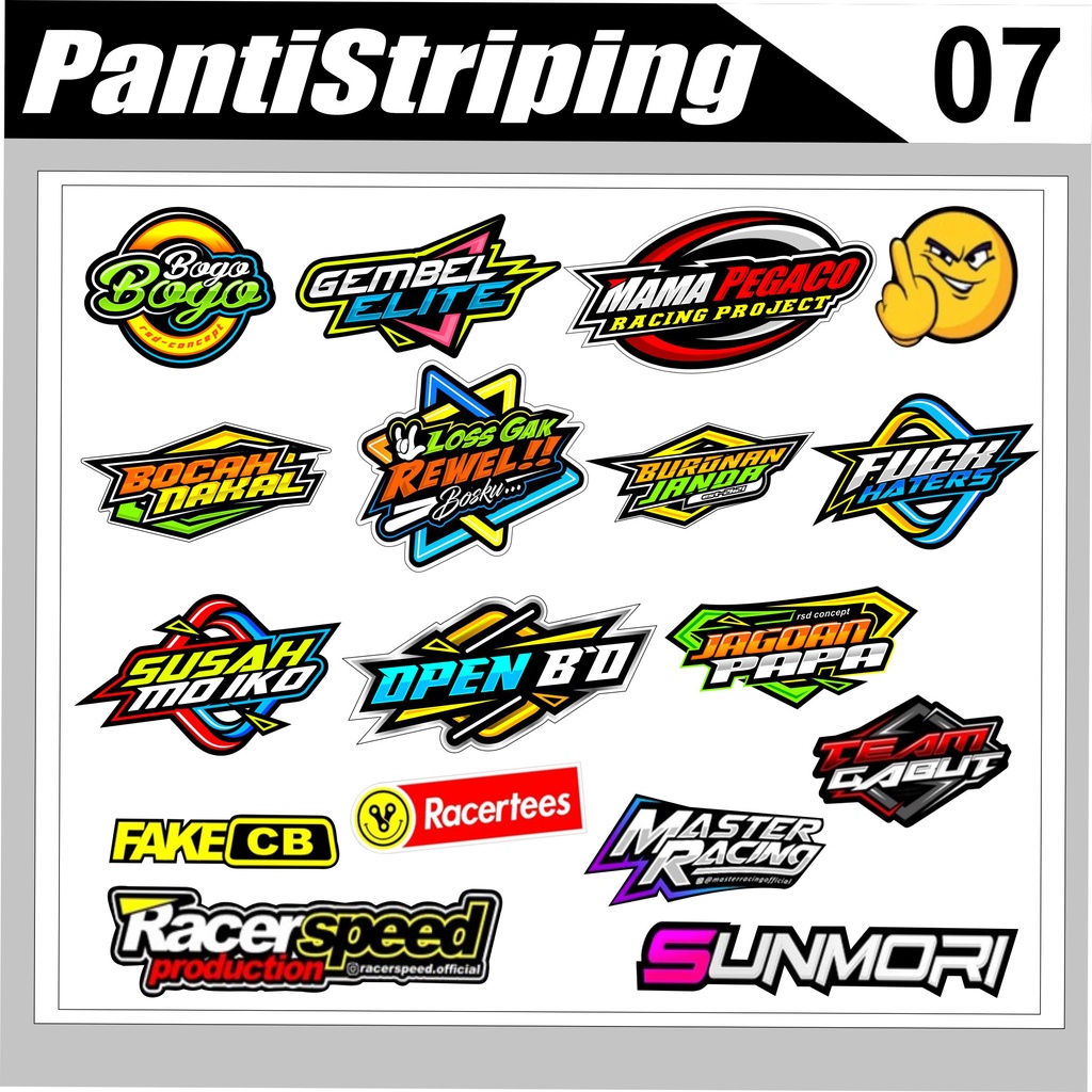 Sticker Pack Logo Racing Sunmori
