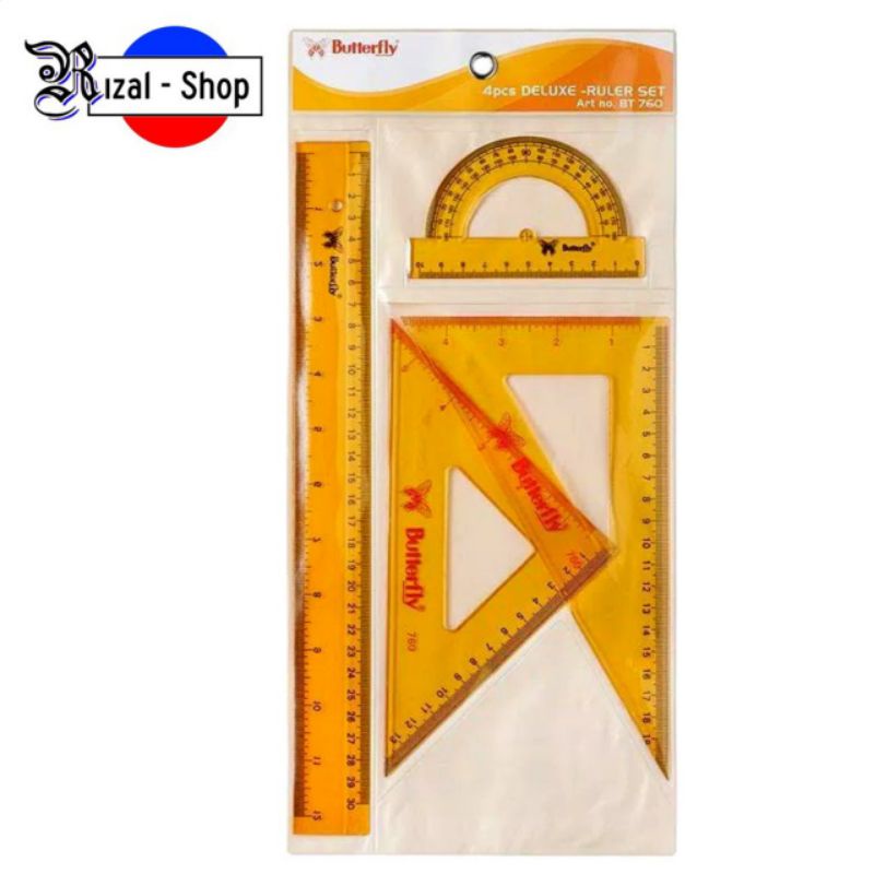 

Penggaris 4pcs Deluxe Ruler Set BT 760 Butterfly