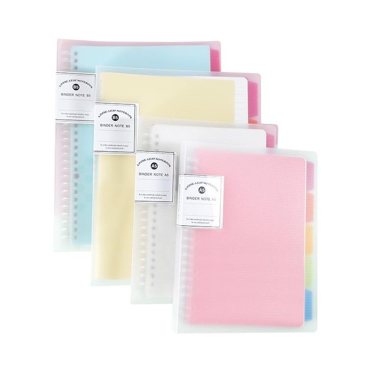 

[KODE IW7LN] Binder A5/B5 Cover Berwarna Transparan Plastik Tebal Include Kertas dan Pembatas