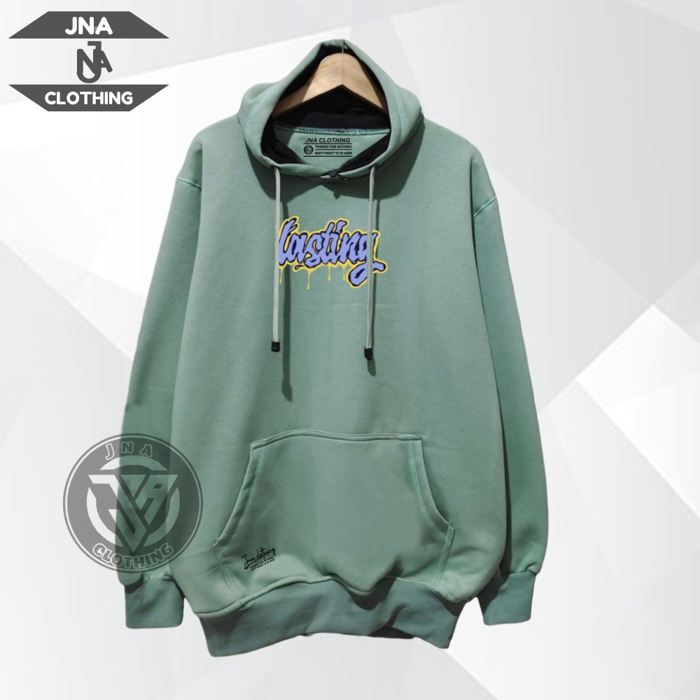 JNA Hoodie Pria Distro Original Hijau Mint List Lasting Graffity Local Brand Bandung Gaya Kekinian Suiter Cowok Cewek COD Terbaru