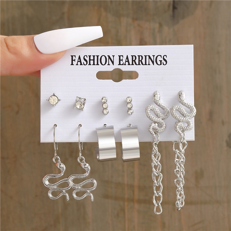 2022 Set Anting Tusuk / Stud Model Kupu-Kupu / Geometri Aksen Mutiara Imitasi Gaya Vintage
