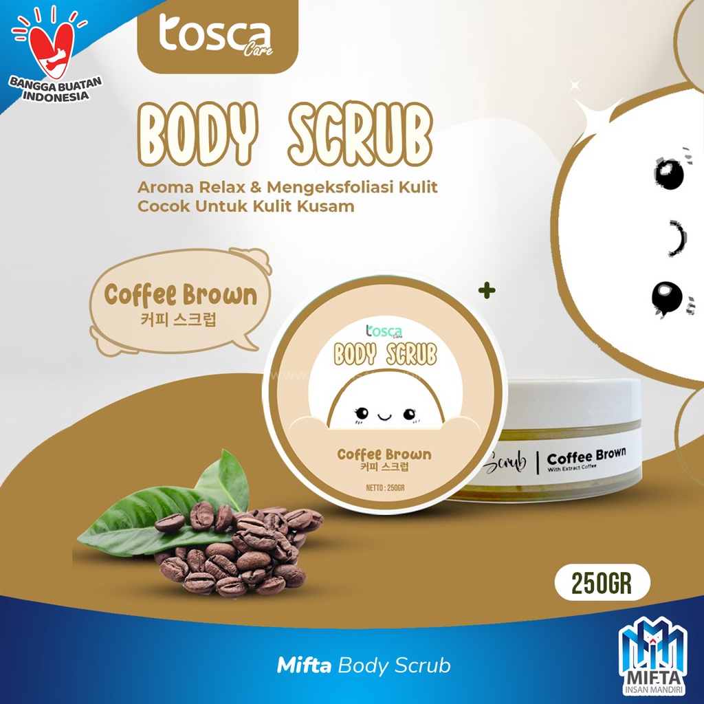 BODY SCRUB TOSCA LULUR / LULUR PELEMBUT DAN MENGHALUSKAN TUBUH