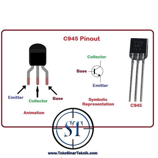 x10 SC945 SC 945 ST2SC 2SC945P C 945P C945P General Purpose Transistor NPN Silicon Isi 10 Pcs