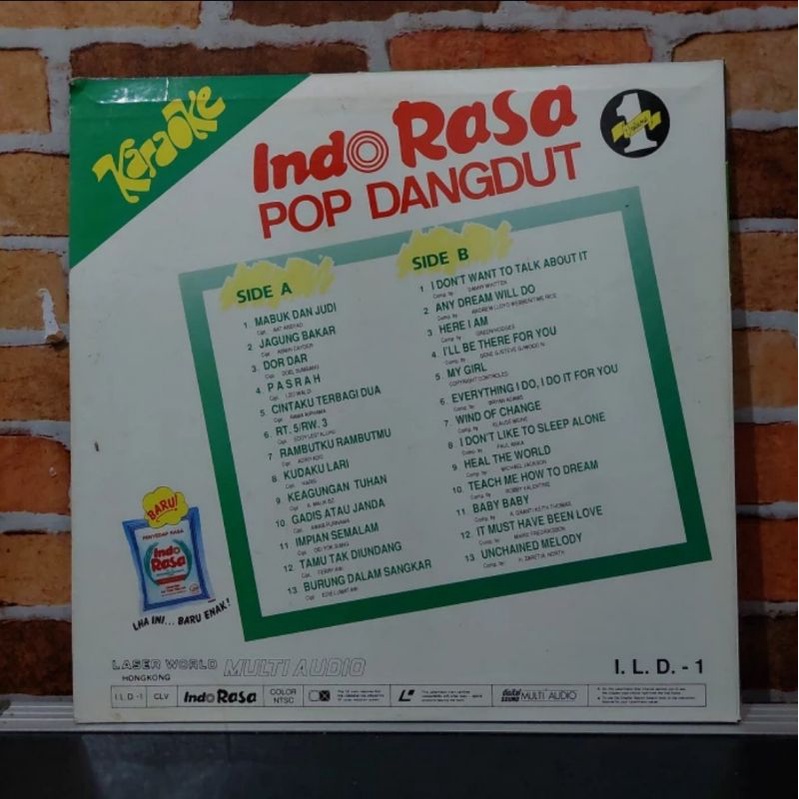 Kaset Laser disc Indo Rasa Pop Dangdut