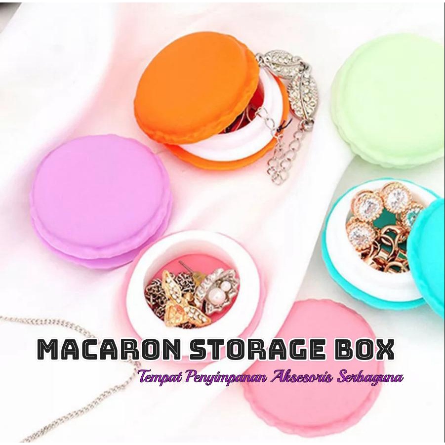 AZ BOX AKSESORIS MACARON/TEMPAT PERHIASAN MINI SERBAGUNA