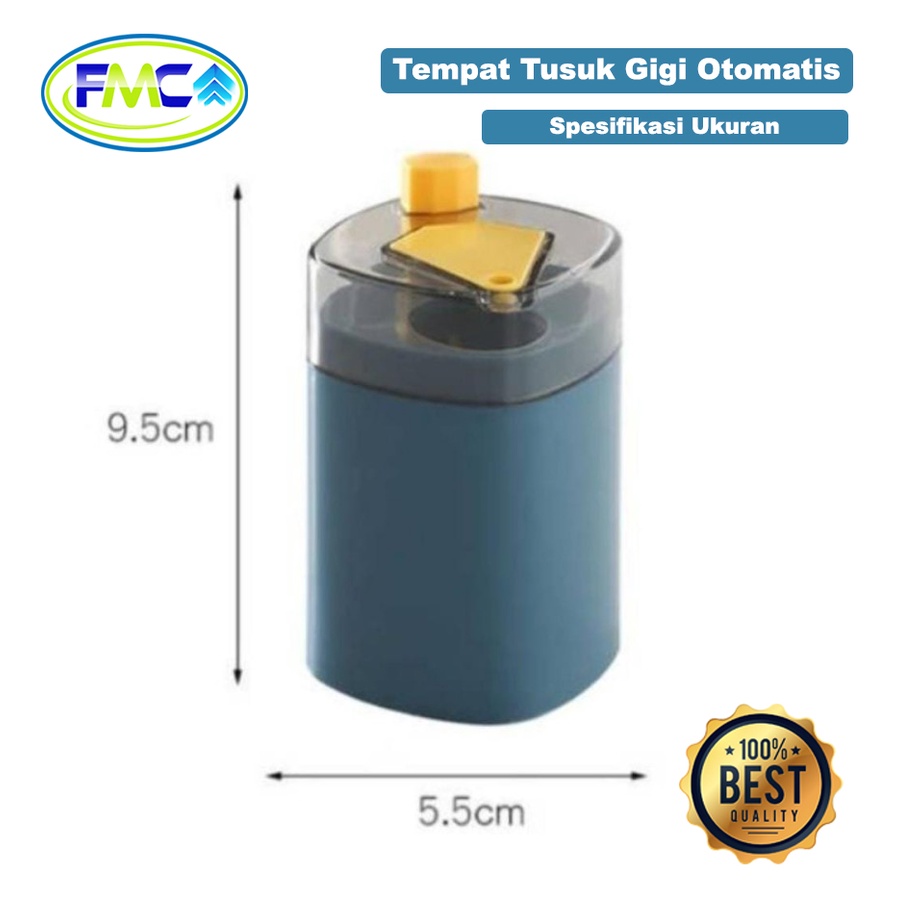 Tempat Tusuk Gigi Otomatis Wadah Tusuk Gigi Automatic Travel Toothpick Holder Portable Peyimpanan Kotak Dispenser Tombol Pencet