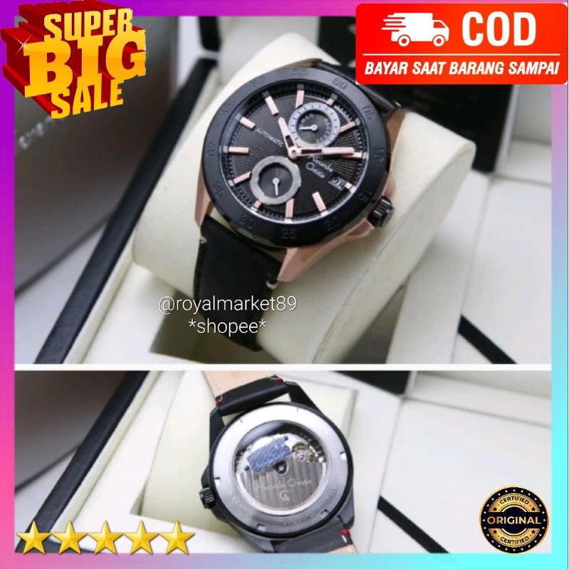 [PILIHAN WARNA LAIN GESER FOTONYA] ORI JAM TANGAN PRIA ALEXANDRE CHRISTIE AUTOMATIC KULIT STRAP ARLO