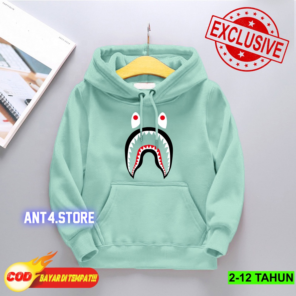 Hodie Anak BABY SHARK Jaket Laki Laki Perempuan Usia 2 - 12 Tahun Bisa COD Sweater Terbaru