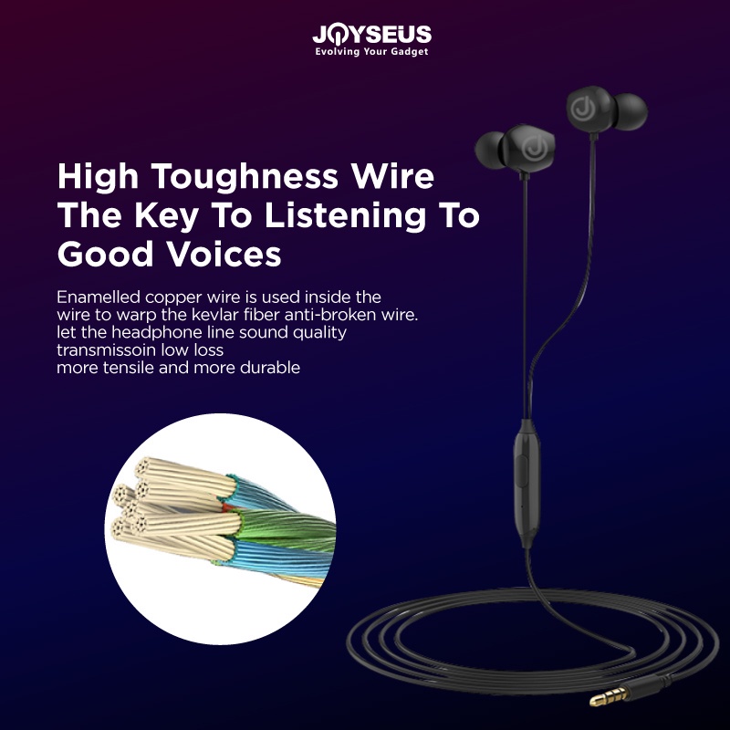 Earphone / Headset JOYSEUS JOYE01 In Ear Sport Bass Subwoofer + Microphone