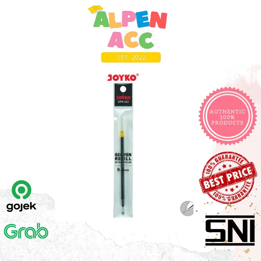 

JOYKO Gel Pen | Refill Isi Ulang Pen | Isi Pulpen Joyko GPR-263 | GPR-203 | 0.5 mm