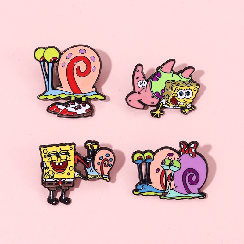 Bros Pin Desain Anime SpongeBob SquarePants Untuk Aksesoris Pakaian