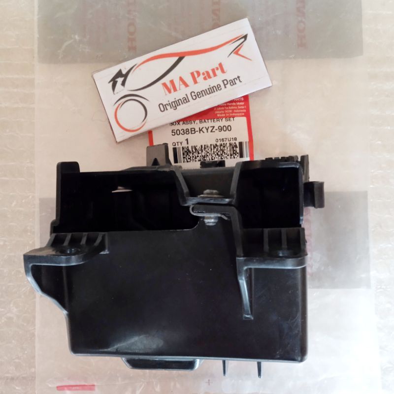 KOTAK BOK AKI BOX ACCU BATTERY SET SUPRA X 125 HELM IN ORIGINAL 5038BKYZ900