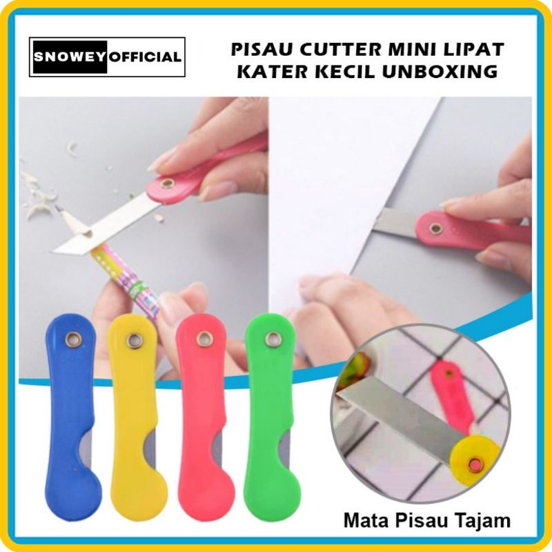 

PISAU CUTTER LIPAT MINI / FOLDABLE KNIFE / ALAT BANTU POTONG KERTAS PLASTIK PERLENGKAPAN ATK SEKOLAH KATER KECIL UNTUK UNBOXING PAKET