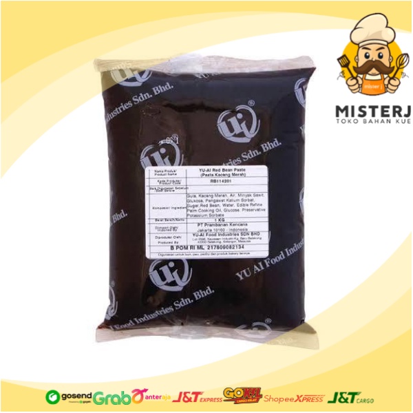 

YU AI Red Bean Paste 1kg | Pasta Kacang Merah | Yu-Ai Red Bean Paste | Yu-Ai Selai Kacang Merah | Red Beans Paste