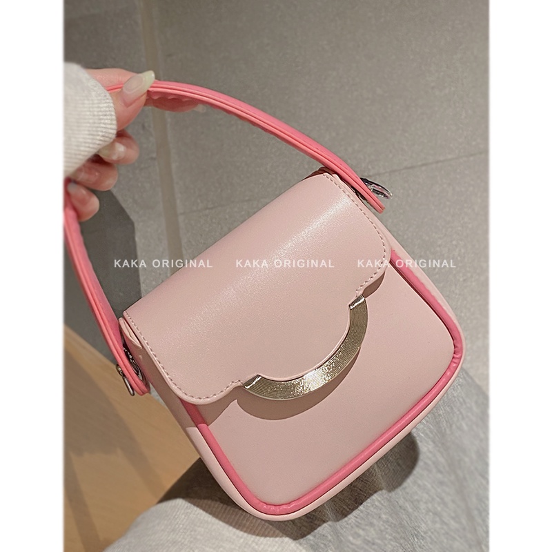 Suhao design niche handbag wanita 2022 baru musim panas warna kontras all-match in small square bag chain messenger bag