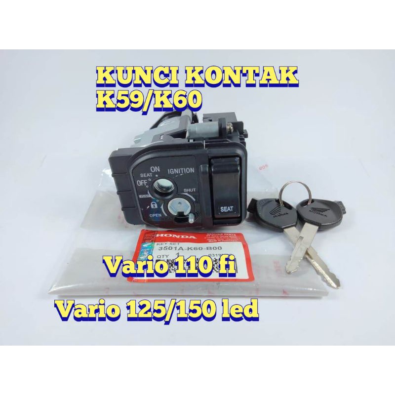 KUNCI KONTAK K60 VARIO 125 LED VARIO 110 LED TERJAMIN PRODUK BERKUALITAS ORIGINAL HONDA AHM