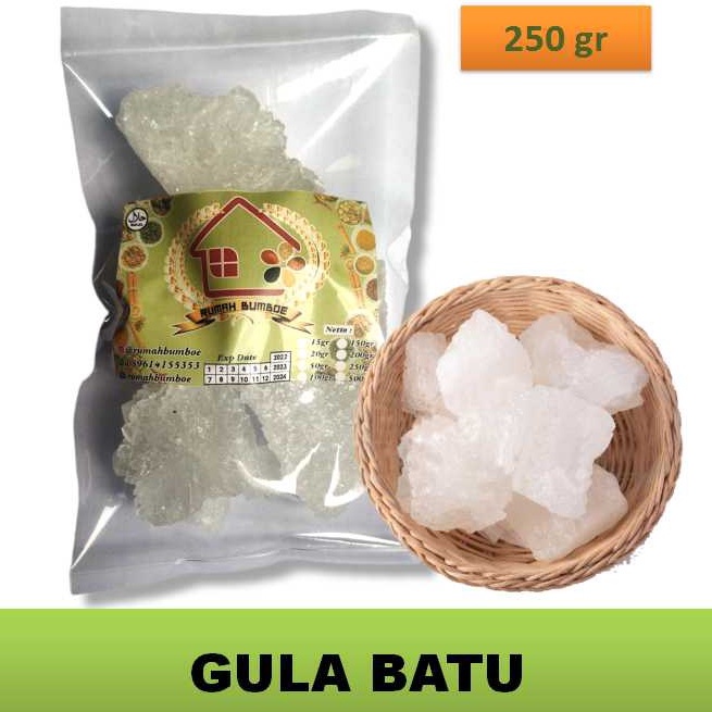 

(250 gr) GULA BATU Seperempat Gula Kristal Gula Batu Putih Premium