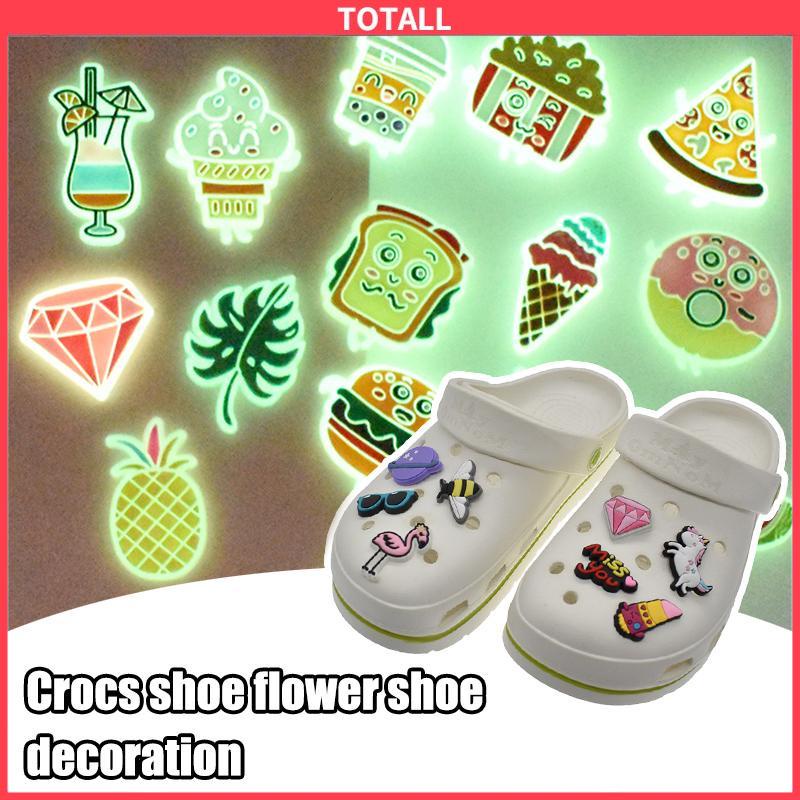 COD Charms Pin Bahan Pvc Glow In The Dark Desain Makanan Untuk Aksesoris Charms Fashion-Totall