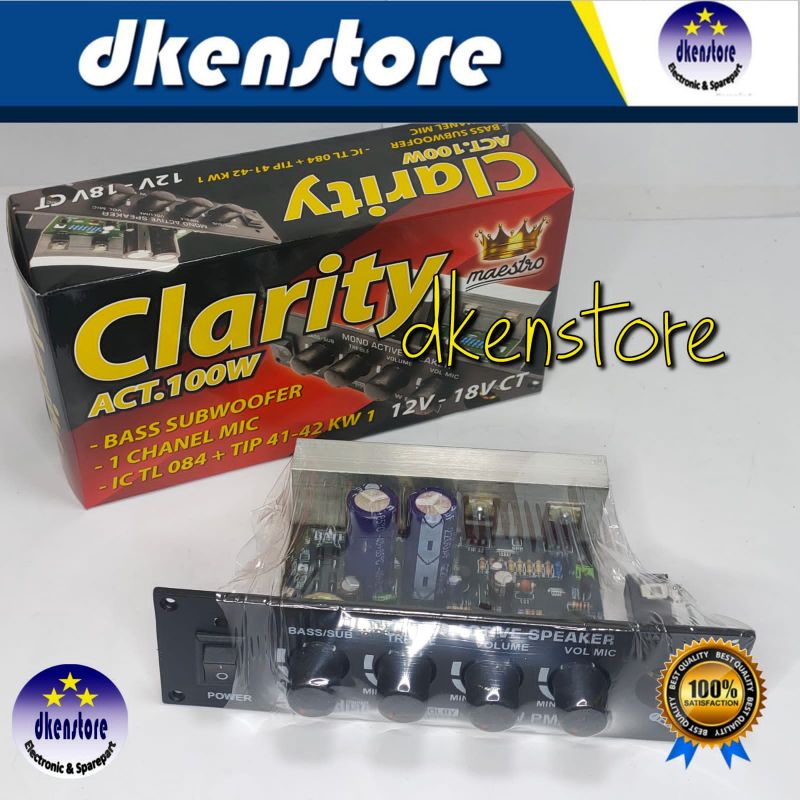 Kit Ampli Speaker Aktif  Mono 100W Clarity