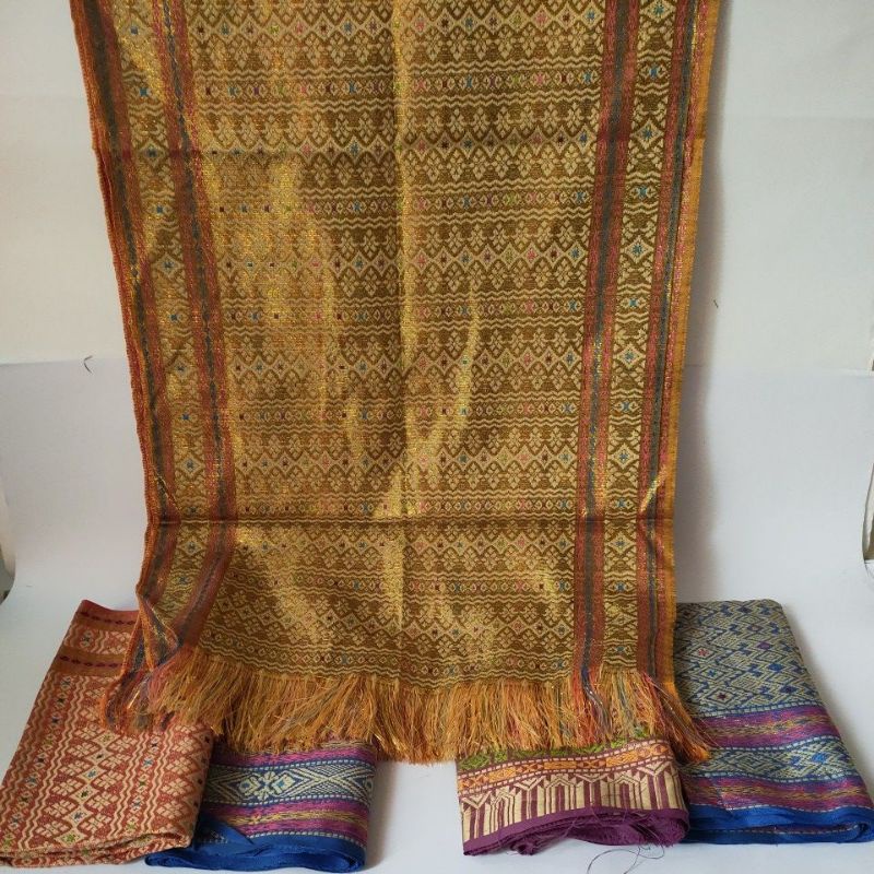 SYAL LEHER SCARF SELENDANG SONGKET THAILAND TENUN MURAH