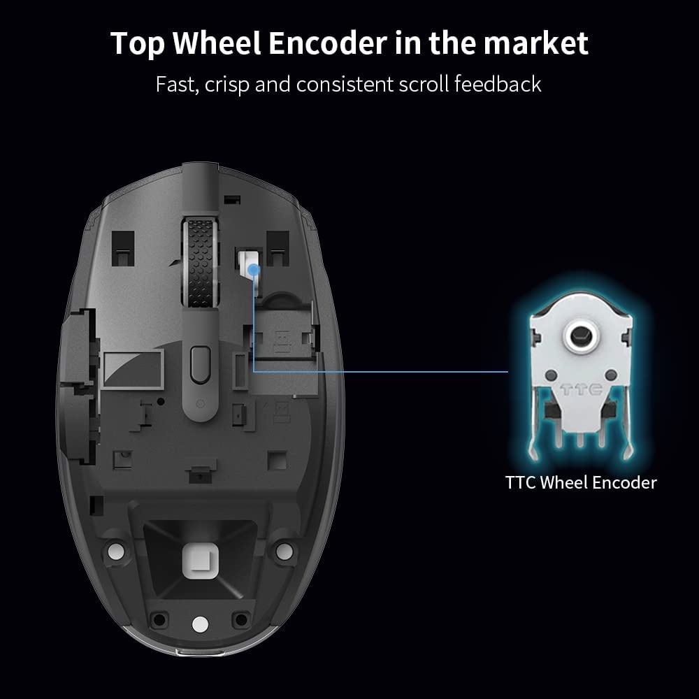 Delux M820 Hunter Multi-Mode Wireless Gaming Mouse RGB PMW3335 Sensor