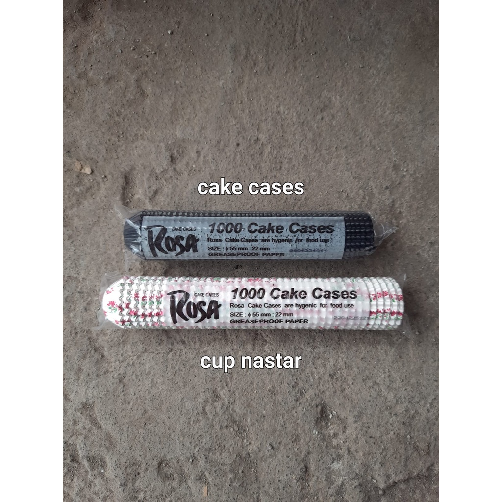 cake cases cup kue nastar rosa/ dragon pack hitam bunga floral 55mm 5.5cm 1000pcs