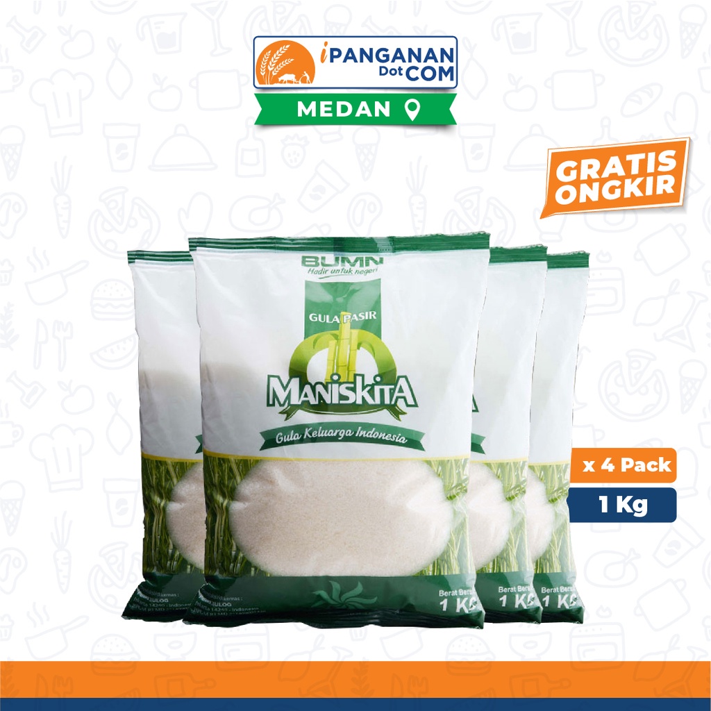 

Gula Pasir Manis Kita 1Kg x 4 Pack [Gratis Ongkir] - Mdn